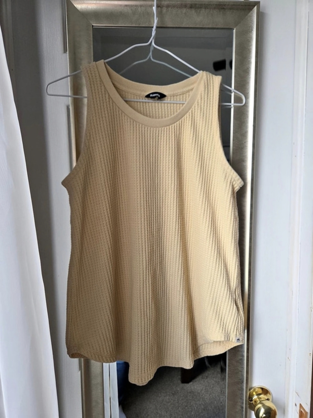 Roots Knit Tank Top in Cream Like New